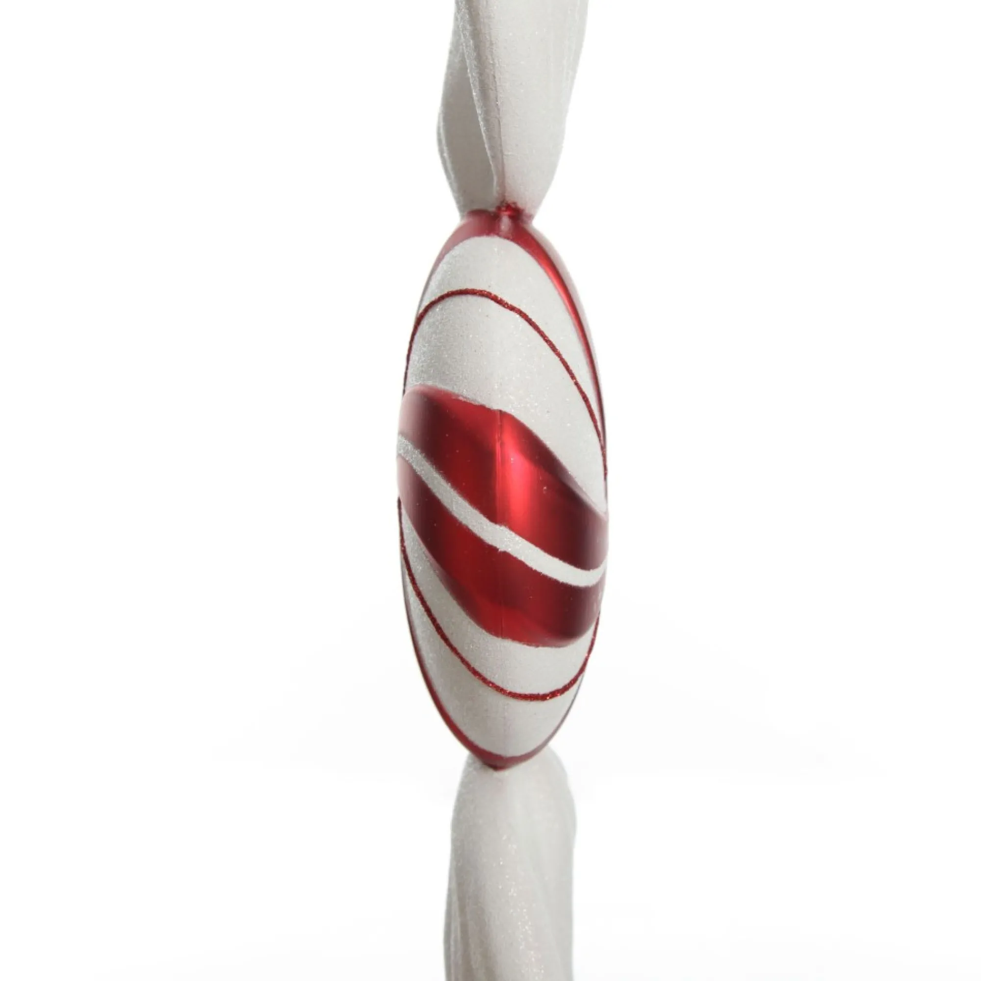 Large Red and White Swirl Peppermint Candy Hanging Christmas Decoration Shop