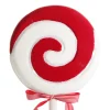 Large Red and White Velvet Swirl Lollipop Christmas Pick Outlet