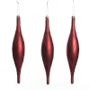 Large Red Christmas Long Drop Decoration - Set of 3 Flash Sale