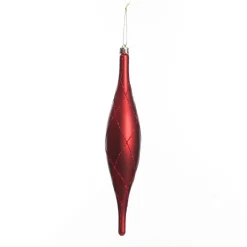 Large Red Christmas Long Drop Decoration - Set of 3 Flash Sale
