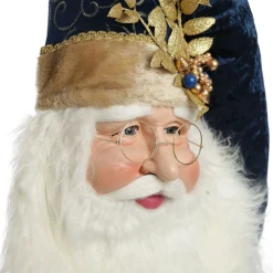 Large Santa Head with Blue Hat Christmas Wall Hanging Shop