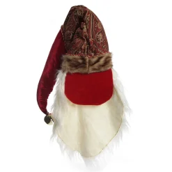 Large Santa Head with Burgundy Hat Christmas Wall Hanging Discount