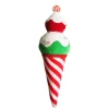 Large Velvet Candy Cane Ice Cream Cone Christmas Decoration Shop