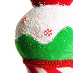 Large Velvet Candy Cane Ice Cream Cone Christmas Decoration Shop