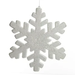 Large White Glitter Hanging Snowflake Shop
