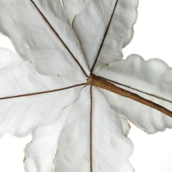 Large White Poinsettia Flower Pick with Silver Glitter Trim Cheap