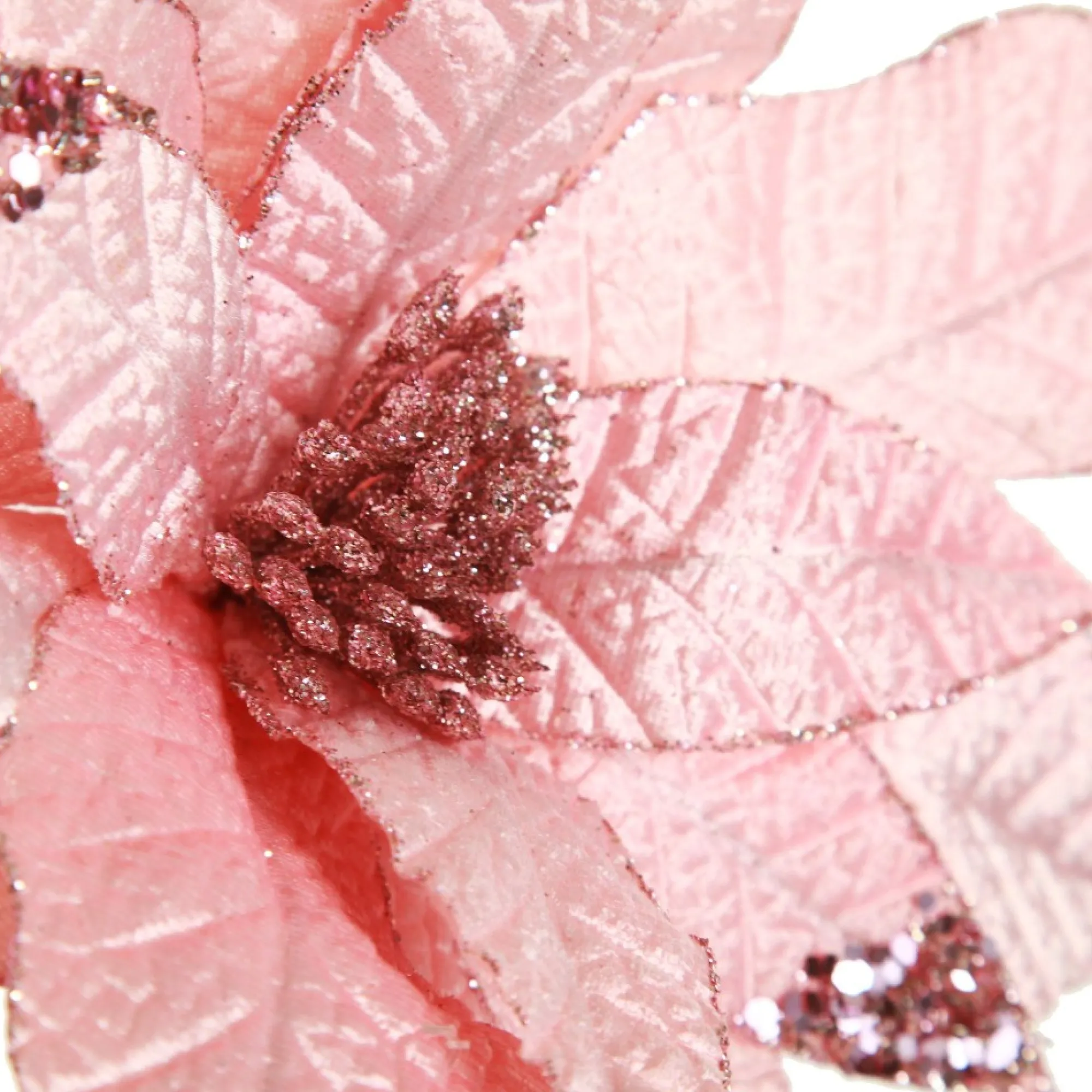 Leather Look Blush Poinsettia Flower Stem Online