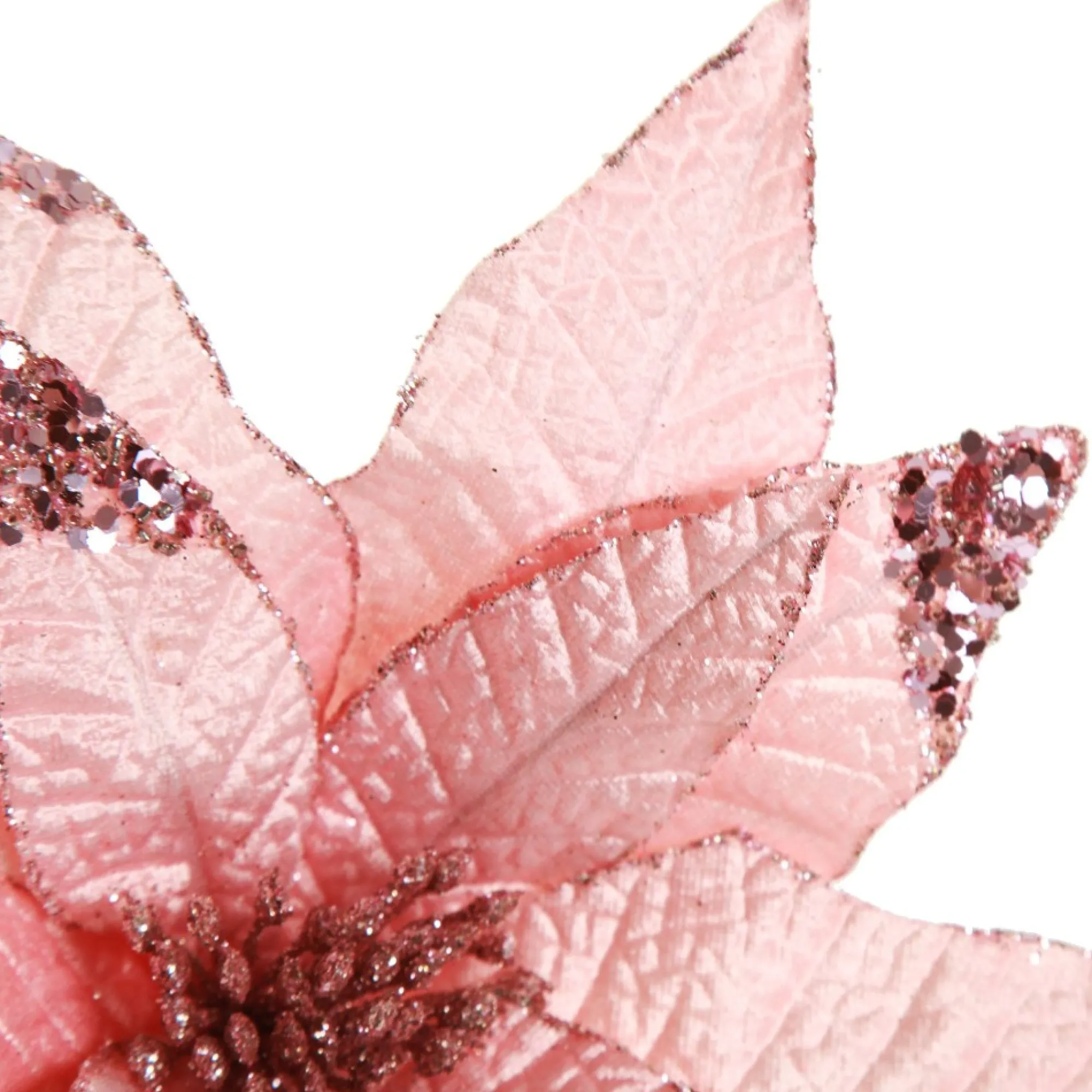 Leather Look Blush Poinsettia Flower Stem Online