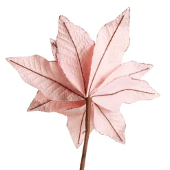 Leather Look Blush Poinsettia Flower Stem Online