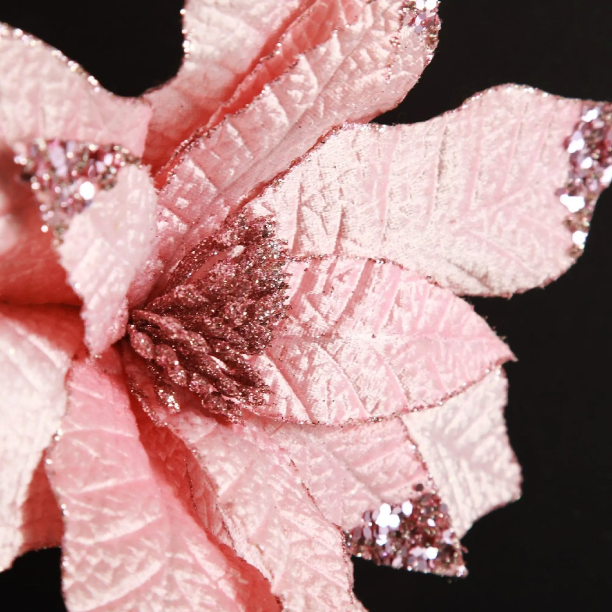 Leather Look Blush Poinsettia Flower Stem Online