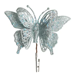 Light Blue Glitter Butterfly Clip Sale