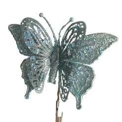 Light Blue Glitter Butterfly Clip Sale