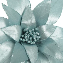 Light Blue Lily Flower Stem with Glitter Trim Shop