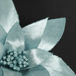 Light Blue Lily Flower Stem with Glitter Trim Shop