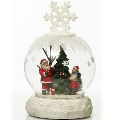 Light Up Musical Santa Globe Shop