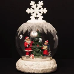 Light Up Musical Santa Globe Shop