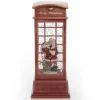 Light Up Musical Telephone Booth with Santa Christmas Ornament Fashion