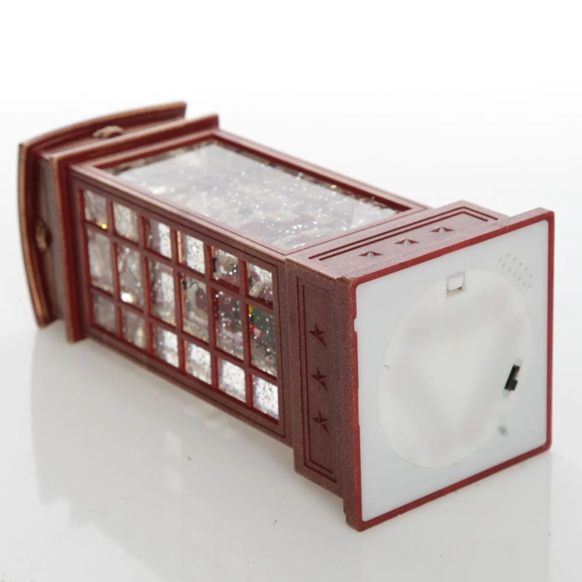 Light Up Musical Telephone Booth with Santa Christmas Ornament Fashion