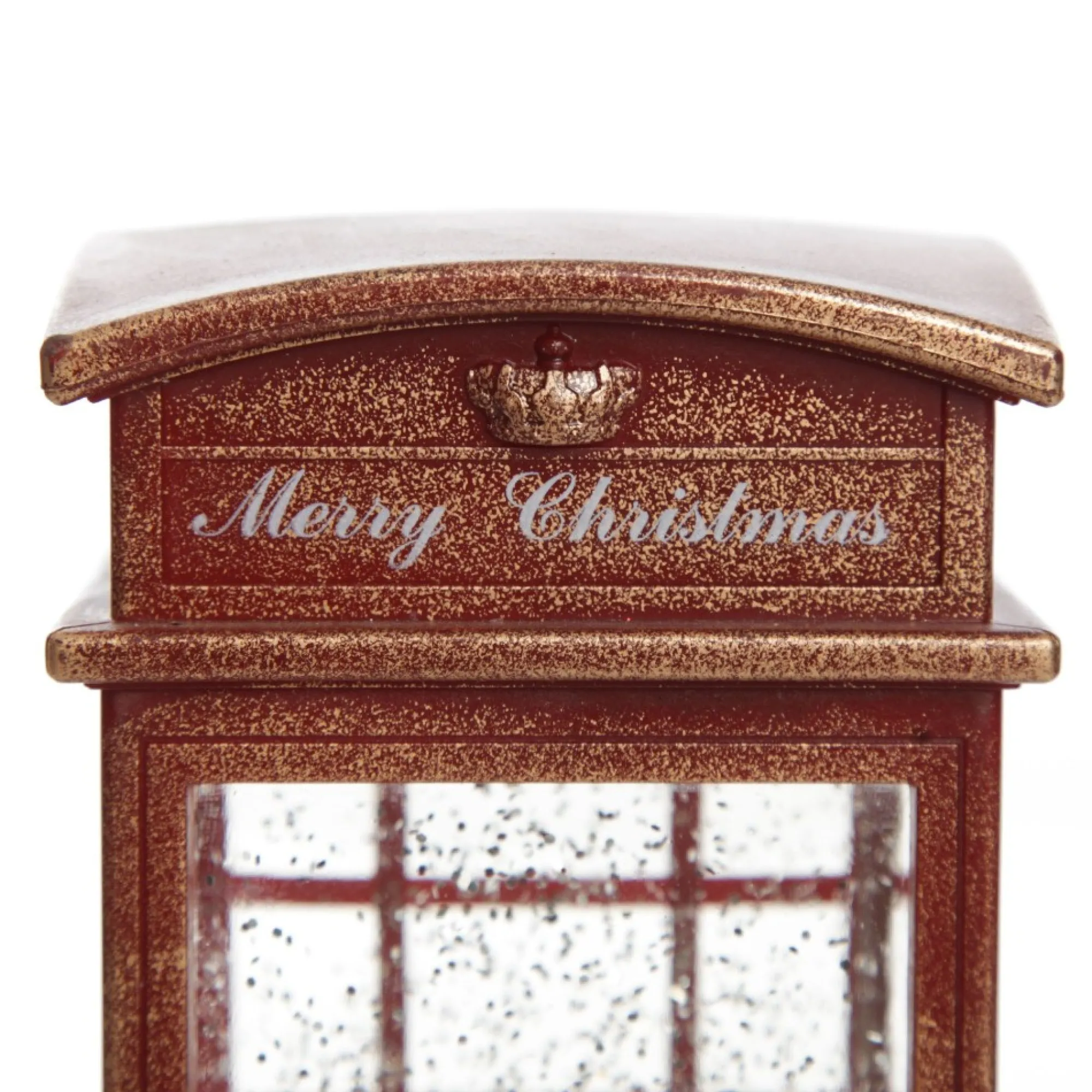 Light Up Musical Telephone Booth with Santa Christmas Ornament Fashion