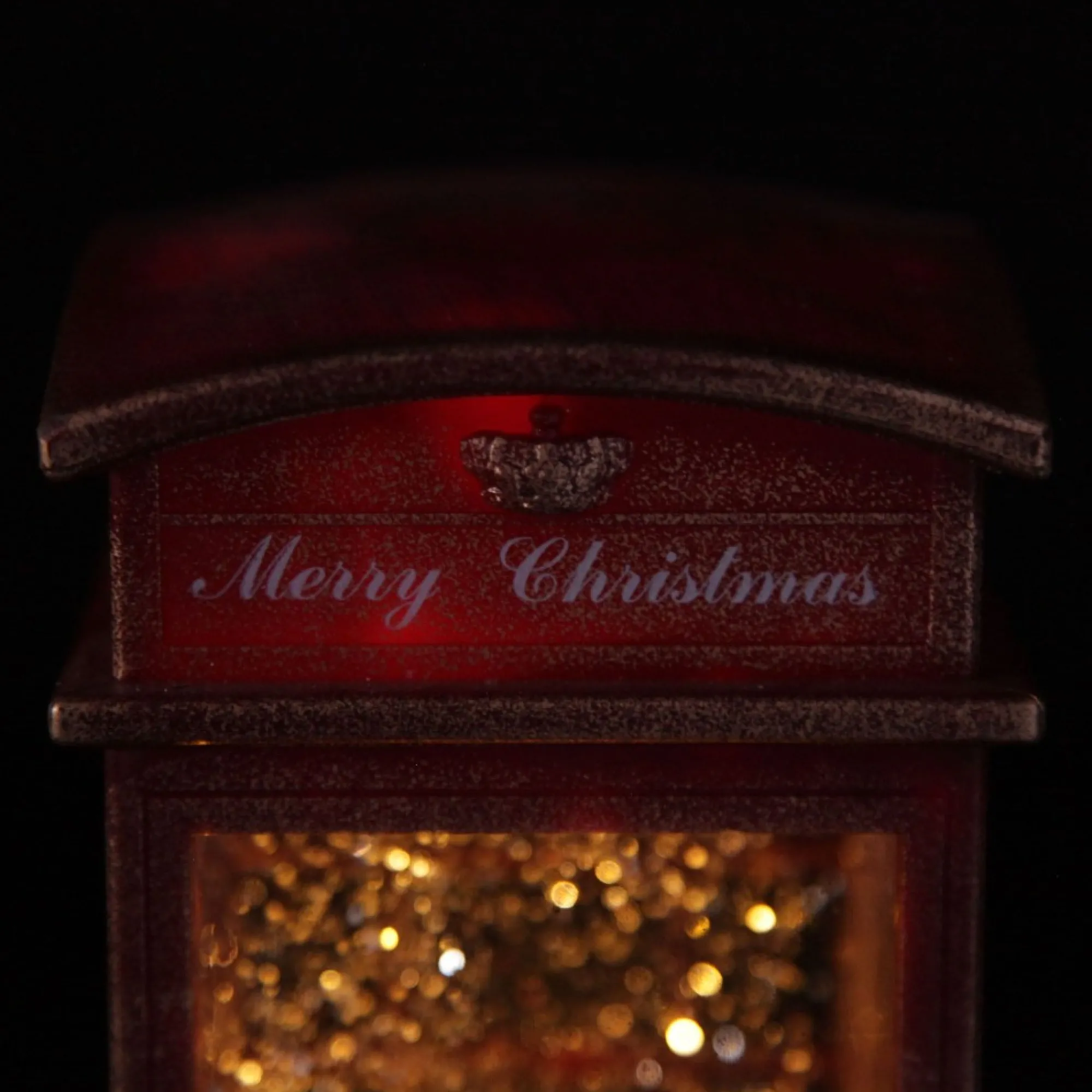 Light Up Musical Telephone Booth with Santa Christmas Ornament Fashion