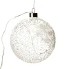 Lightup Clear Glass Glitter Bauble Outlet