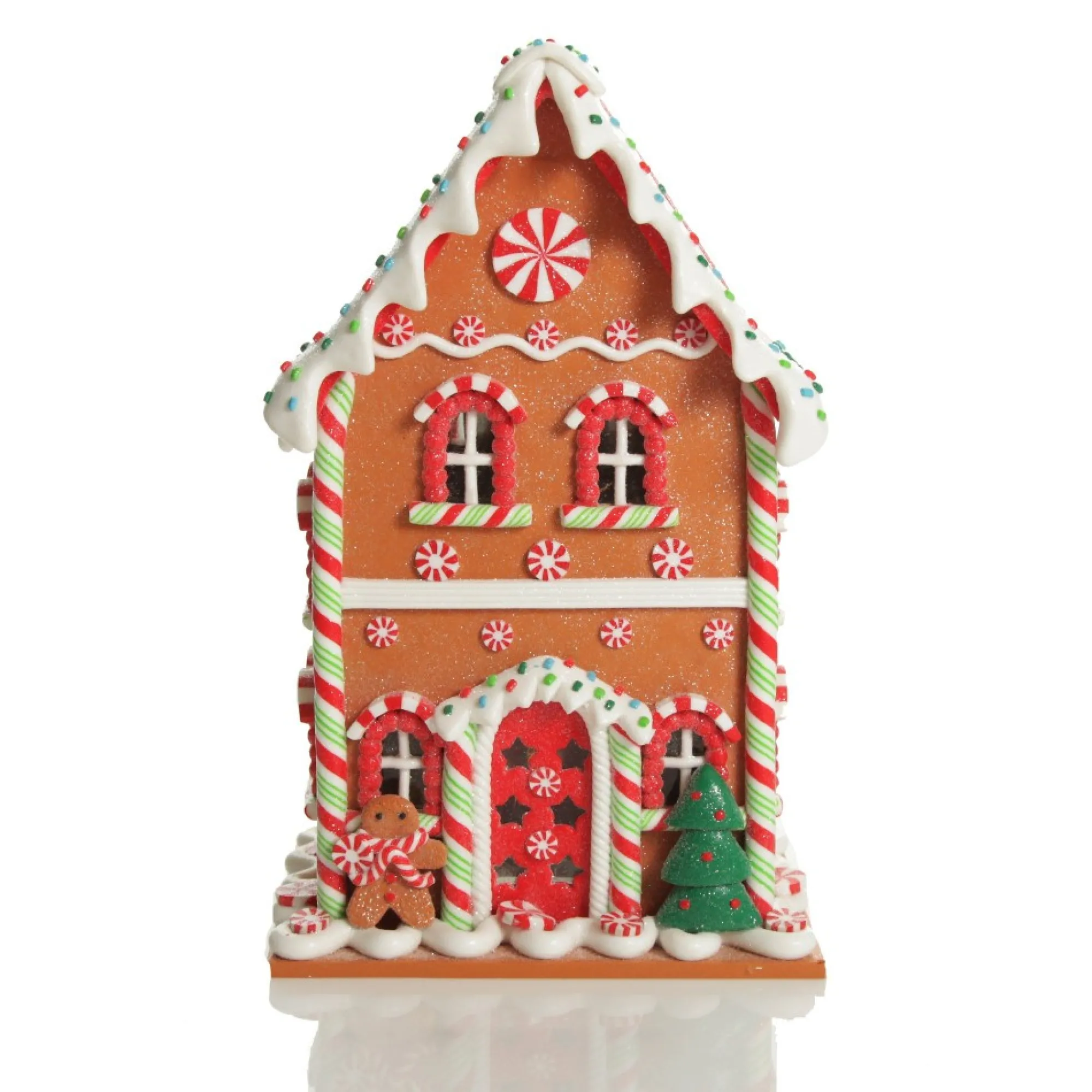 Lightup Gingerbread House Christmas Ornament New