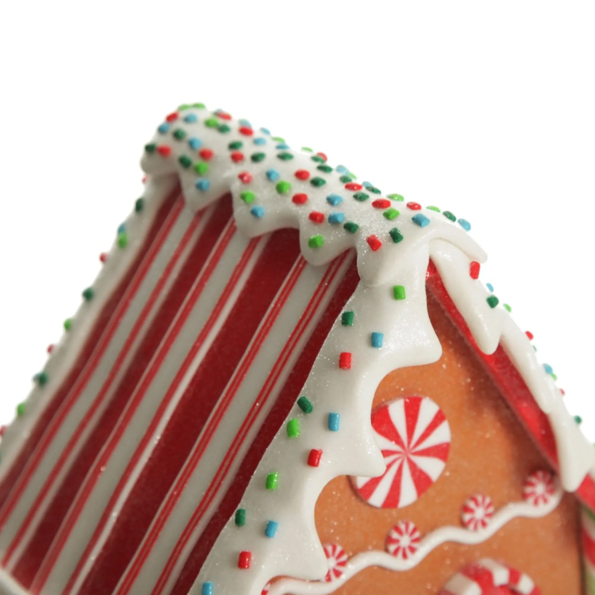 Lightup Gingerbread House Christmas Ornament New