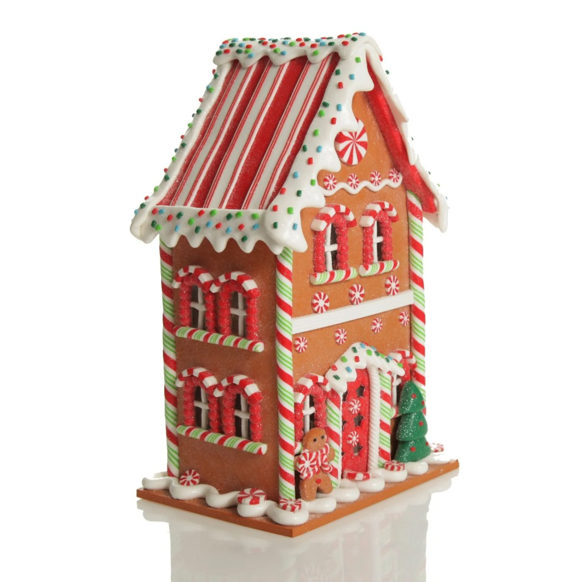 Lightup Gingerbread House Christmas Ornament New