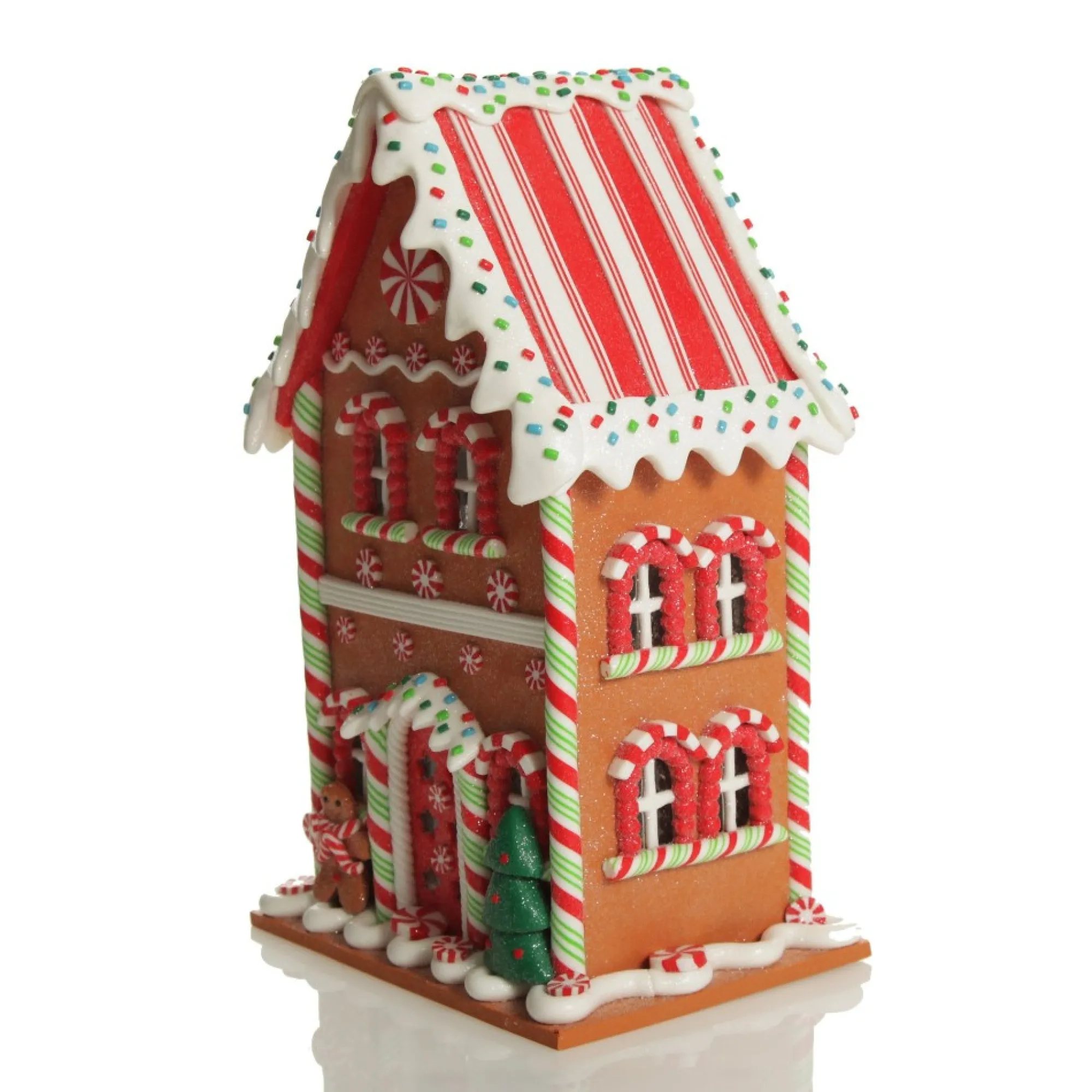 Lightup Gingerbread House Christmas Ornament New