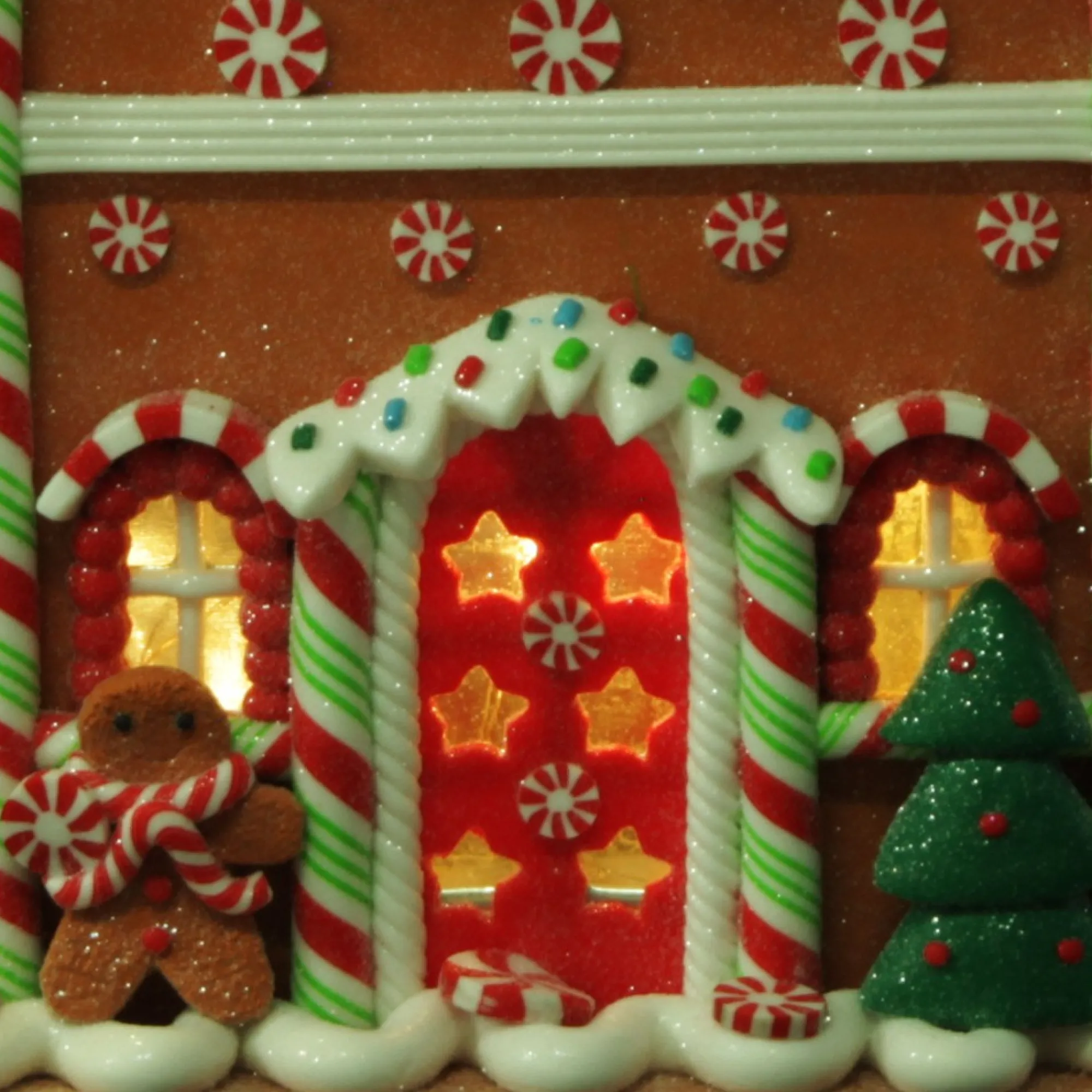 Lightup Gingerbread House Christmas Ornament New