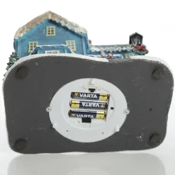 Lightup Musical Snowcapped Blue House Christmas Ornament Best Sale