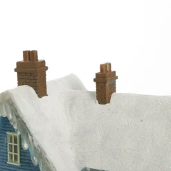 Lightup Musical Snowcapped Blue House Christmas Ornament Best Sale
