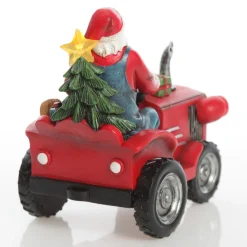 Lightup Santa on Tractor Christmas Ornament Online