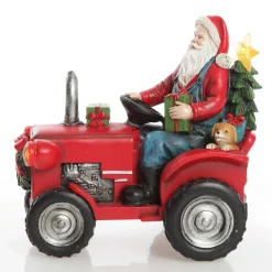 Lightup Santa on Tractor Christmas Ornament Online