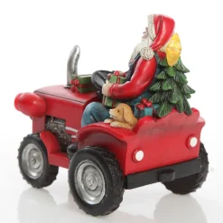 Lightup Santa on Tractor Christmas Ornament Online
