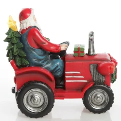 Lightup Santa on Tractor Christmas Ornament Online