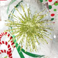 Lime Green Starburst Sparkle Pick Fashion