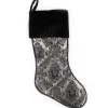 Luxe Jacquard Christmas Stocking Cheap