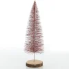 Medium Burgundy Wire Christmas Tree with Wood Base Best
