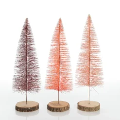 Medium Burgundy Wire Christmas Tree with Wood Base Best