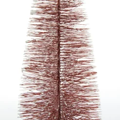 Medium Burgundy Wire Christmas Tree with Wood Base Best