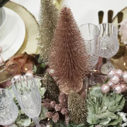 Medium Rose Gold Glitter Bottle Brush Christmas Tree Online