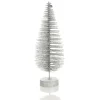 Medium Silver Glitter Bottle Brush Christmas Tree Clearance