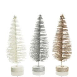Medium Silver Glitter Bottle Brush Christmas Tree Clearance