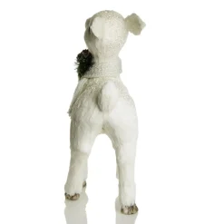 Medium White Sisal Standing Deer with White Glitter Highlights Hot