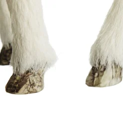 Medium White Sisal Standing Deer with White Glitter Highlights Hot