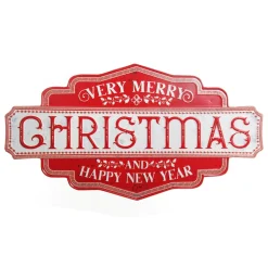 Merry Christmas and Happy New Year Retro Metal Christmas Sign Fashion