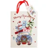 Merry Christmas Gift Bag - Blue Car with Presents New