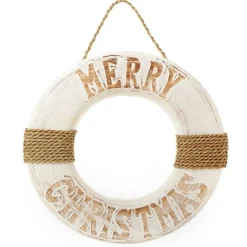 Merry Christmas Life Buoy Beach Wreath Store