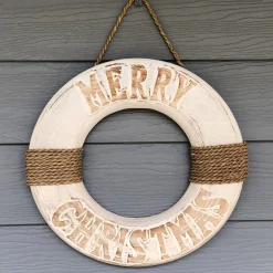 Merry Christmas Life Buoy Beach Wreath Store